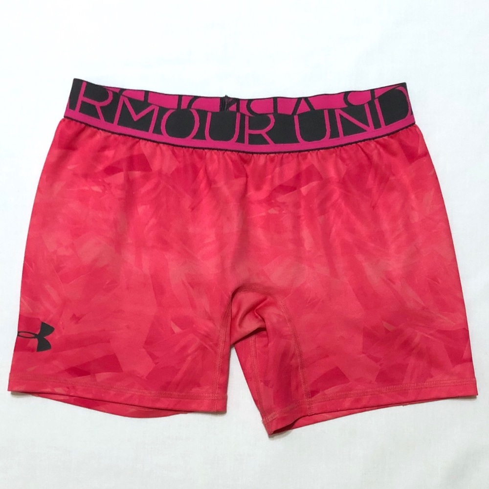 Under Armour compression shorts red